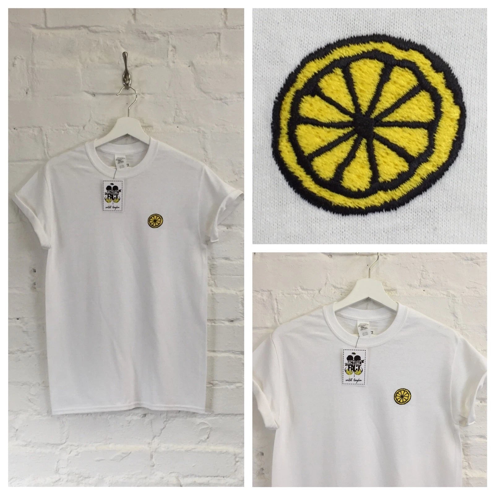 Actual Fact The Stone Roses Embroidered Ian Brown Tee T-Shirt