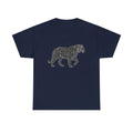 Vintage Tiger Illustration T-Shirt | Line Art Style KP Design