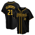 Nzuonodai Custom Mens/Women/Youth Pittsburgh Black Roberto Clemente BaseballPitt
