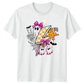 Cute Spooky Lightning Bolt Ghost Womens T-Shirt Kawaii Goth Halloween