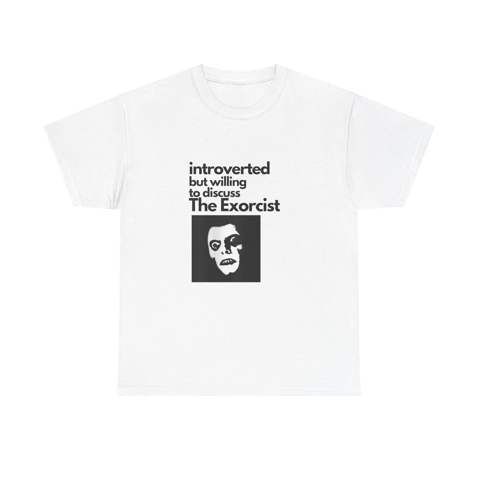 Introverted But Willing To Discuss the Exorcist Unisex Heavy Cotton Tee