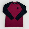 Vintage Zoo York Shirt Mens L Burgundy Y2K Emo Grunge Punk Thermal Long Sleeve