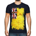 NIUE GRUNGE FLAG MENS T-SHIRT TEE TOP NIU? FOOTBALL NIUEAN GIFT SHIRT