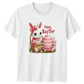 Happy Easter Womens T-Shirt Cute Bunny Rabbit Spring Holiday Easter