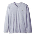 NEW Lacoste Men’s Casual Shirts Long Sleeve Jersey Pima V Neck T-Shirt Authentic