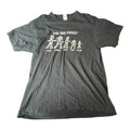 Men's The Ass Family Wise Smart Lazy Kiss Dumb Stick Figure Funny Shirt Size L