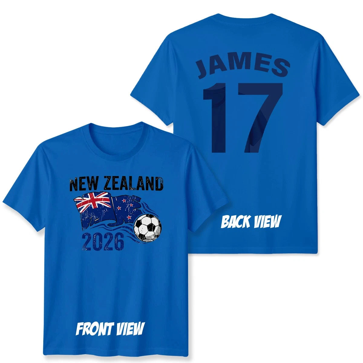 New Zealand Personalized Custom Name And Number Unisex T Shirt Football Top