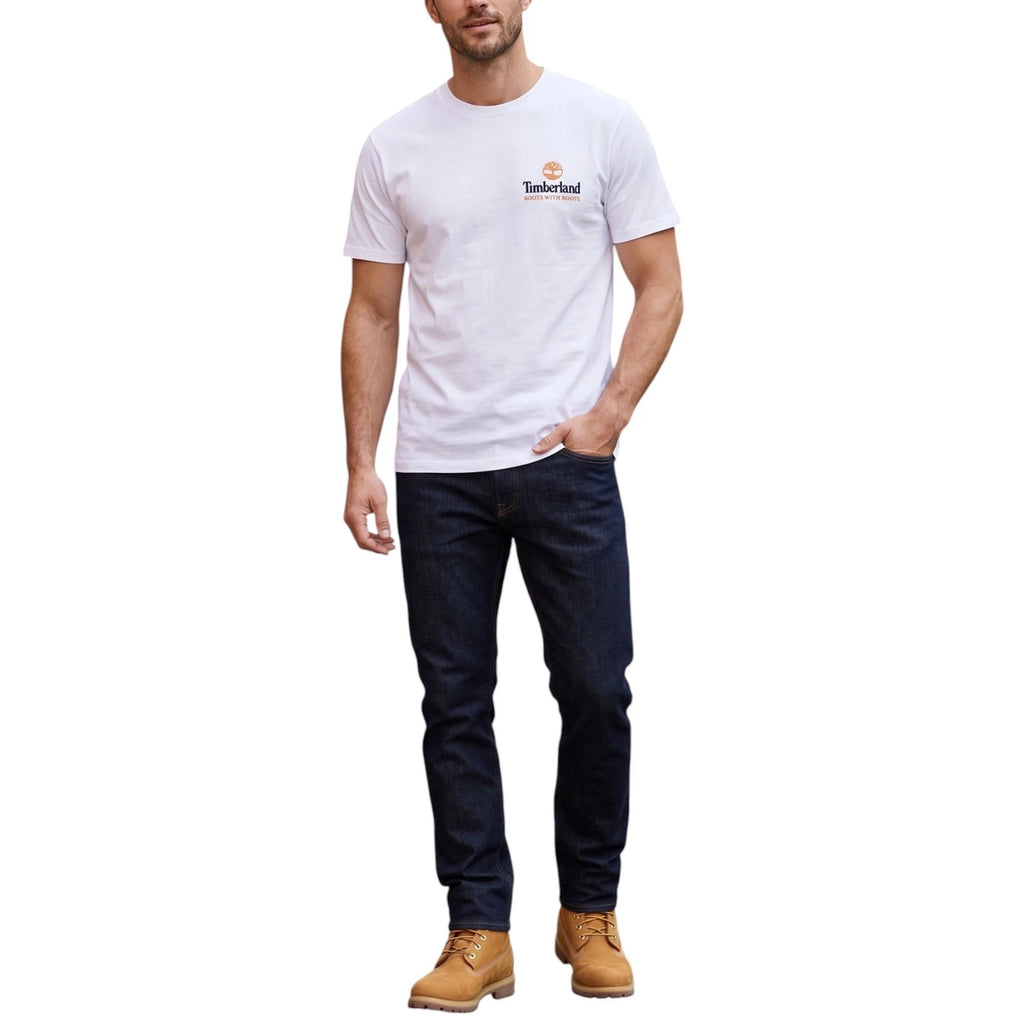 Timberland Mens T Shirts Illustrated Tree Logo Crew Neck Pullover Summer New Top