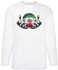 Iran Football Magic Ball Men Long Sleeve T-Shirt Iranian Soccer Flag World