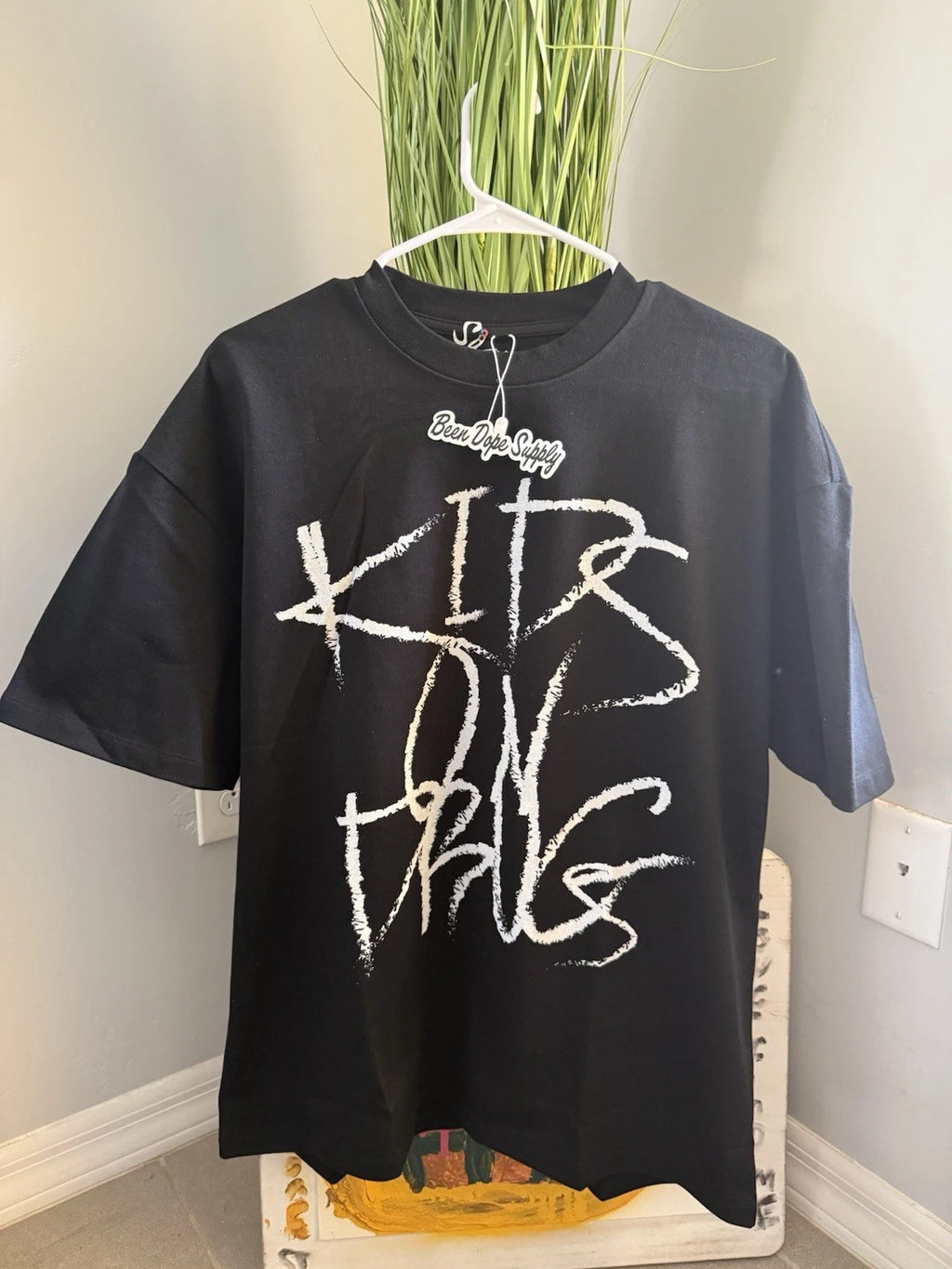 Men’s Heavyweight Black T-Shirt 305 GSM Earth Tone KOD Medium Been Dope Supply