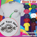 Personalised Embroidered Car Mechanic Crew Uniform T-Shirt Auto Repair Workwear