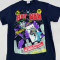 Batman Joker Graphic T-Shirt Navy Blue Mens Small DC Comics Y2K