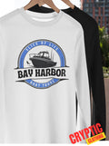 BAY HARBOR Boat Trips T SHIRT Funny Slice of Life Dexter Boating Parody Joke TEE