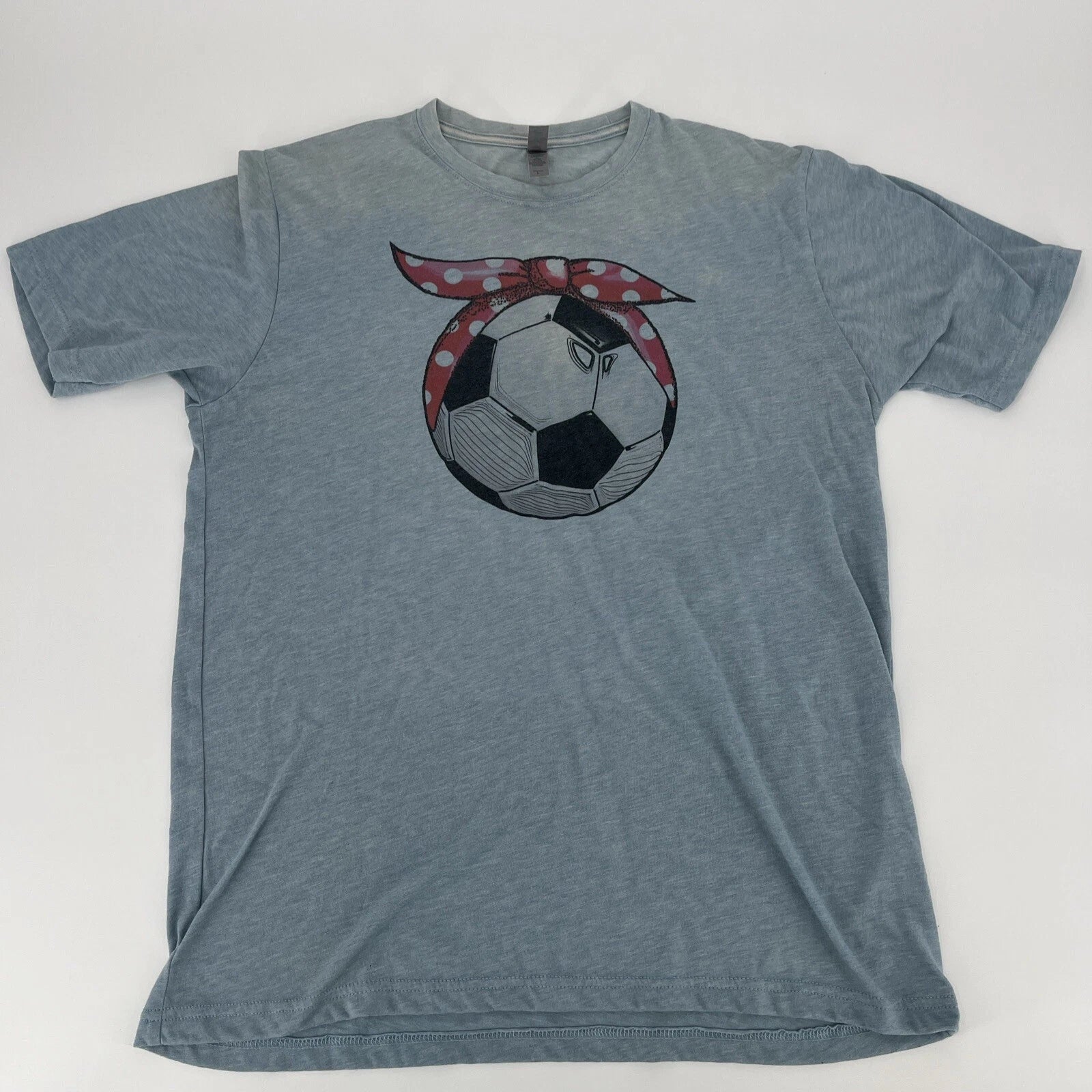 Soccer Ball T-Shirt - Next Level - Mens Large Tee - VGUC