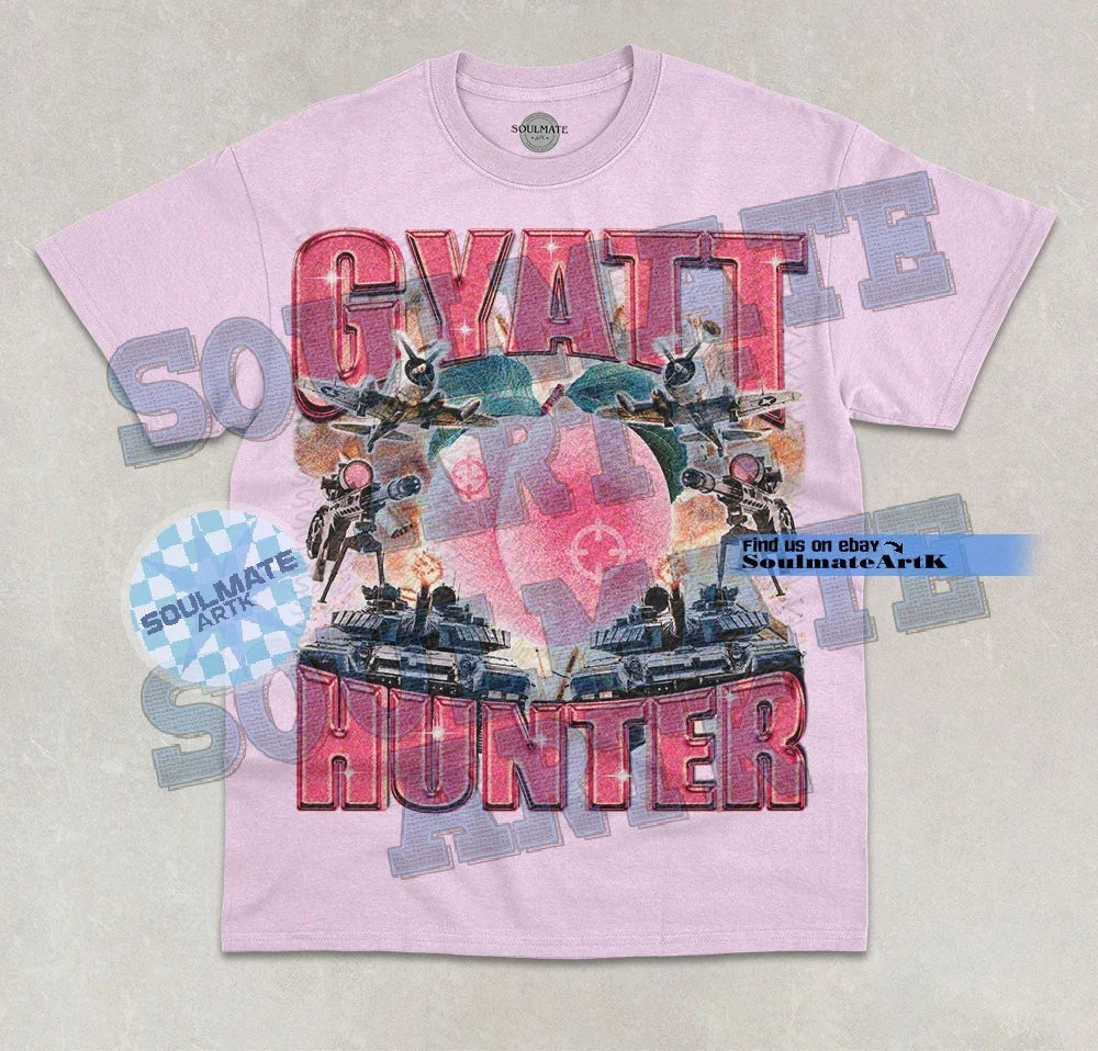 Gyatt Hunter T-Shirt Funny Gen Z Humor Meme Bootleg Graphic Unisex Joke Shirt