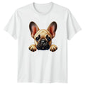 Cute French Bulldog Puppy Peeking T-Shirt French Bulldog Dog Pet Birthday