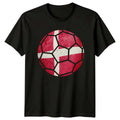 Denmark Flag Soccer Ball Sports Mens T-Shirt Womens Tee Graphic Unisex Tee