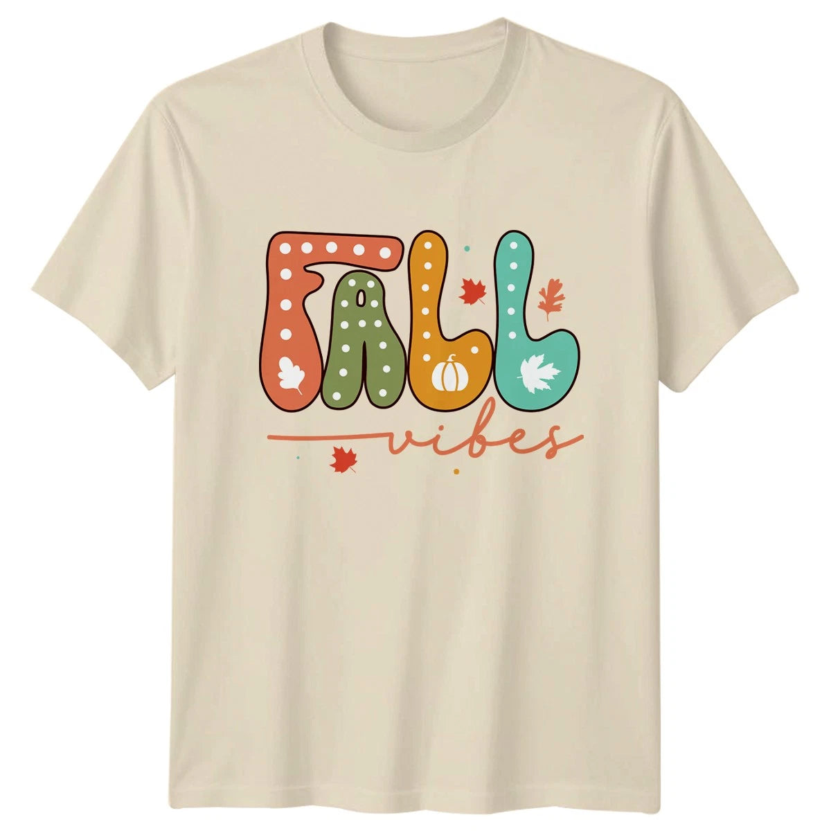 Fall Vibes Womens T-Shirt Thanksgiving Autumn Thanksgiving Gift For Her