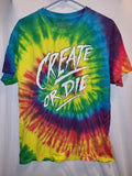 So Gnar Tie Dye "Create or Die" Shirt Size M Summer Street Fashion