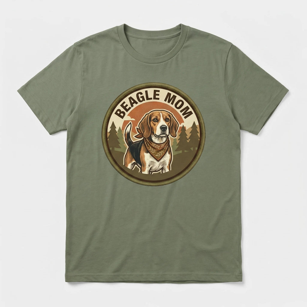 Beagle Mom T-Shirt Beagle Dog Gift Women Graphic Tee Mothers Day Vintage Cute