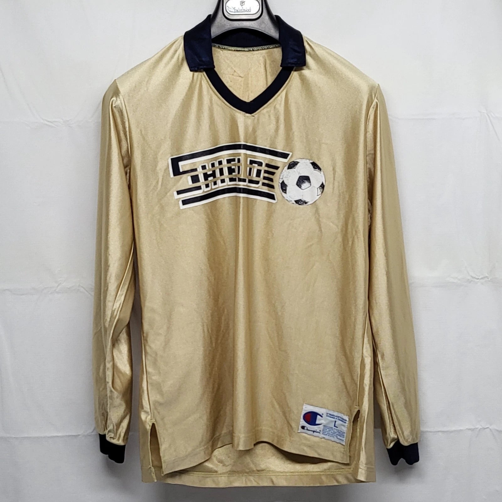 Vintage Champion Jersey Shirt Mens Large Shield 12 Print Soccer Nylon USA Made
