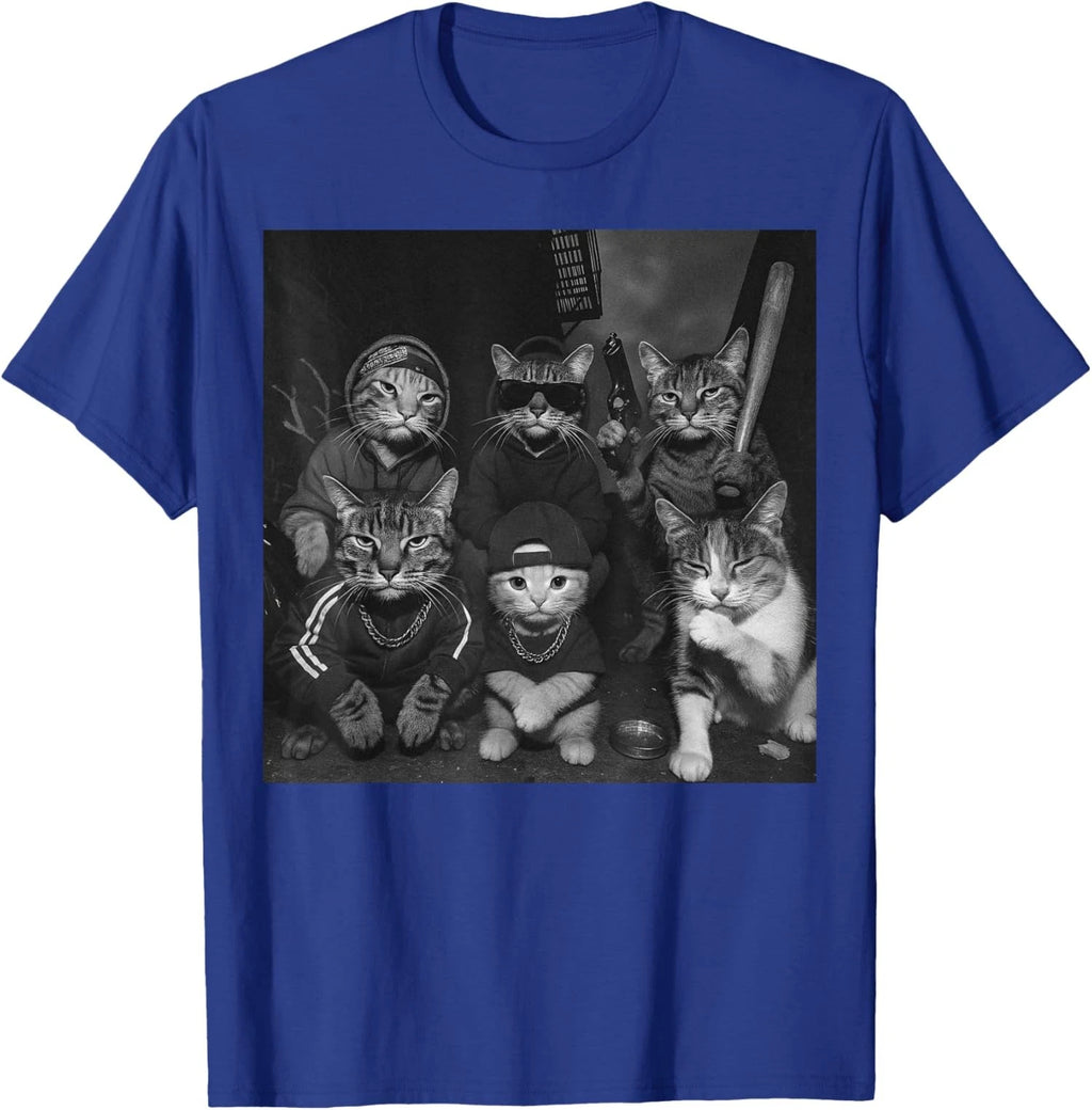 Gangster Cats Vintage Funny Kitty Gang Meme Unisex T-Shirt