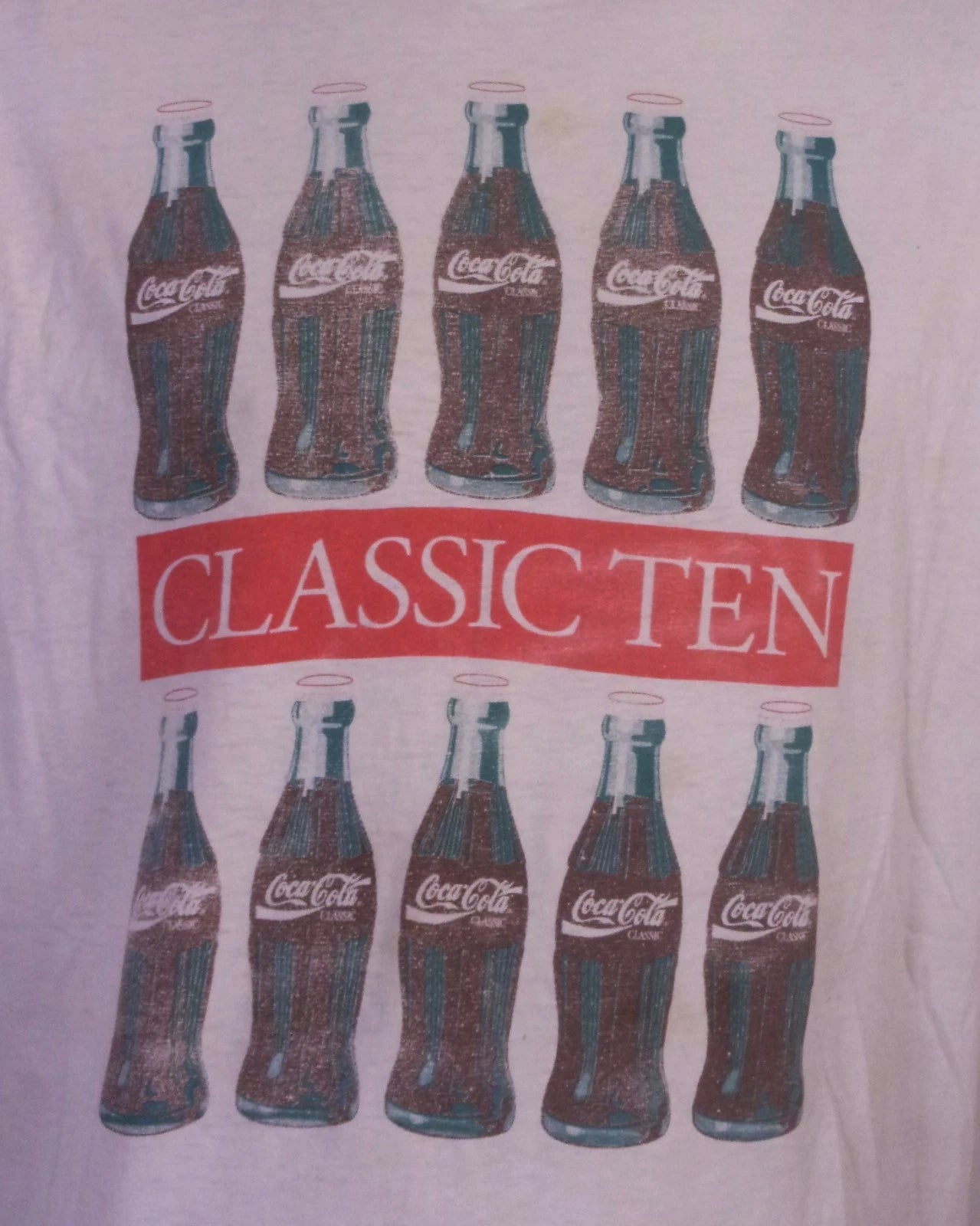 vintage 90s Coca Cola Coke Pop Art T-Shirt 2 sided USA single stitch XL