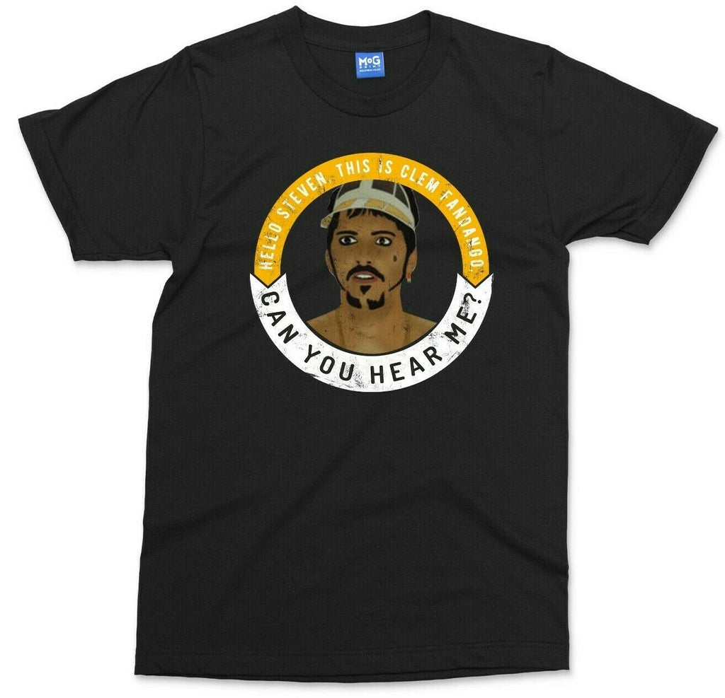 Clem Fandango Can You Here Me T-shirt Funny Toast of London Joke British TV Top