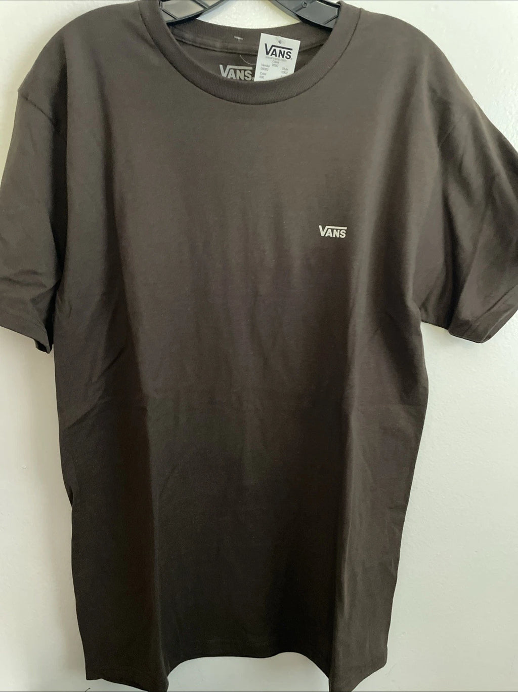 New VANS Mens Street Style Logo Art Tee Skater Casual T Shirt Size M Brown