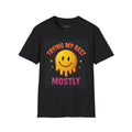 Trying My Best… Mostly – Melting Smiley Aesthetic Tee
