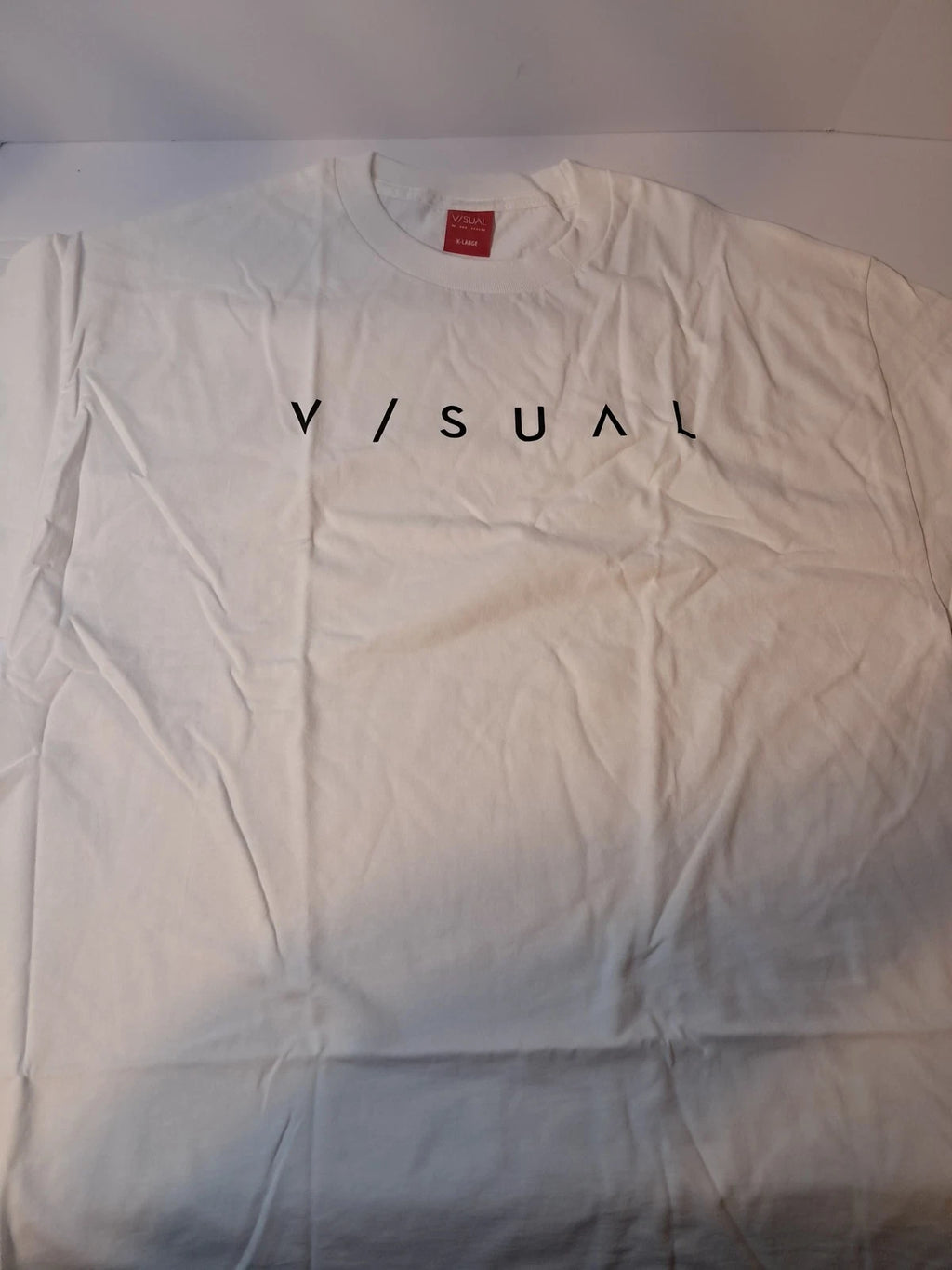 V/SUAL by Van Styles Men's X-Large White Short Sleeve Logo Graphic T-Shirt Tee