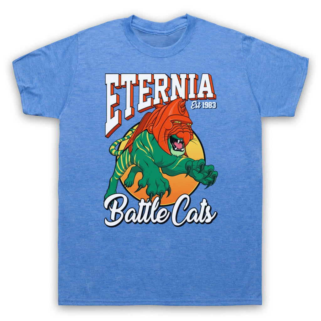 HE-MAN ETERNIA BATTLE CATS SPORTS TEAM PARODY CARTOON MENS & WOMENS T-SHIRT
