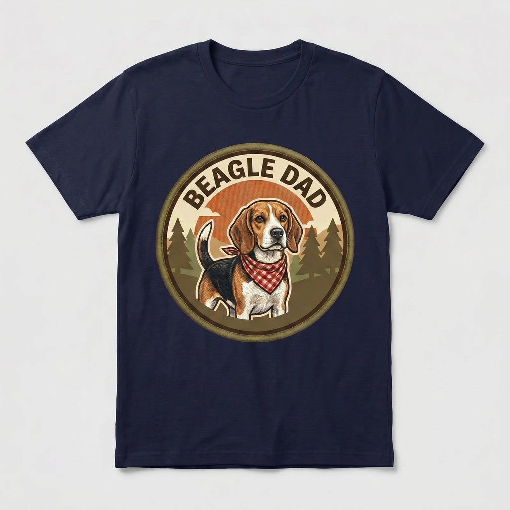 Beagle Dad T-Shirt Beagle Dog Dad Gift Men Graphic Tee Fathers Day Cute Owner