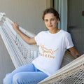Minimalist Chill T-Shirt – “Let it Flow” Hammock Design | Relax Vibes Shirt