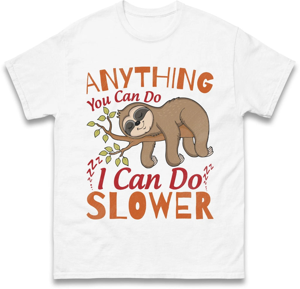 Sleepy Lazy Sloth  Funny T Shirt