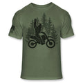 Bigfoot Dirt Bike T-Shirt Funny Sasquatch Dirt biking Soft Blend Tee - A192