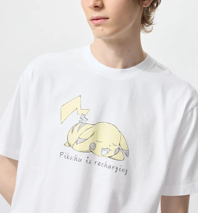 UNIQLO Pokémon Picachu UT  T-shirts Limited Edition White TEE S - 4XL Japan Cute