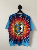 Vintage Soccer Shirt Mens Large Tie Dye Y2K Soccer World Cup Earth