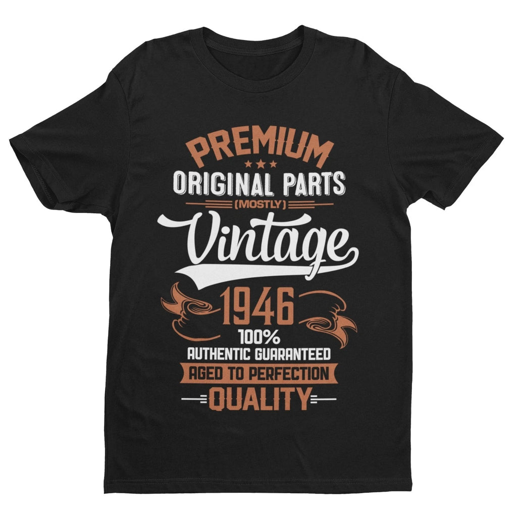 Vintage 1946 80th Birthday T Shirt 80 in 2026 Premium Original Parts Mostly