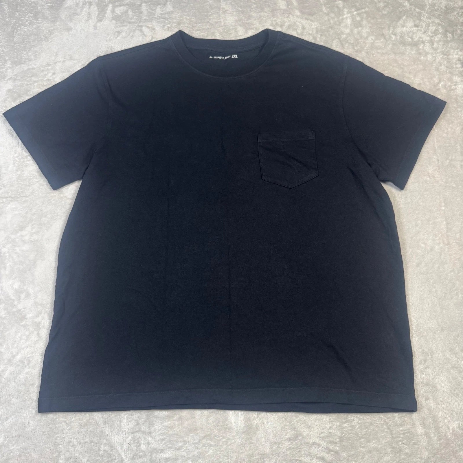 NWOT American Giant Mens Short Sleeve Pocket T Shirt Tee Black 2XL Made in USA