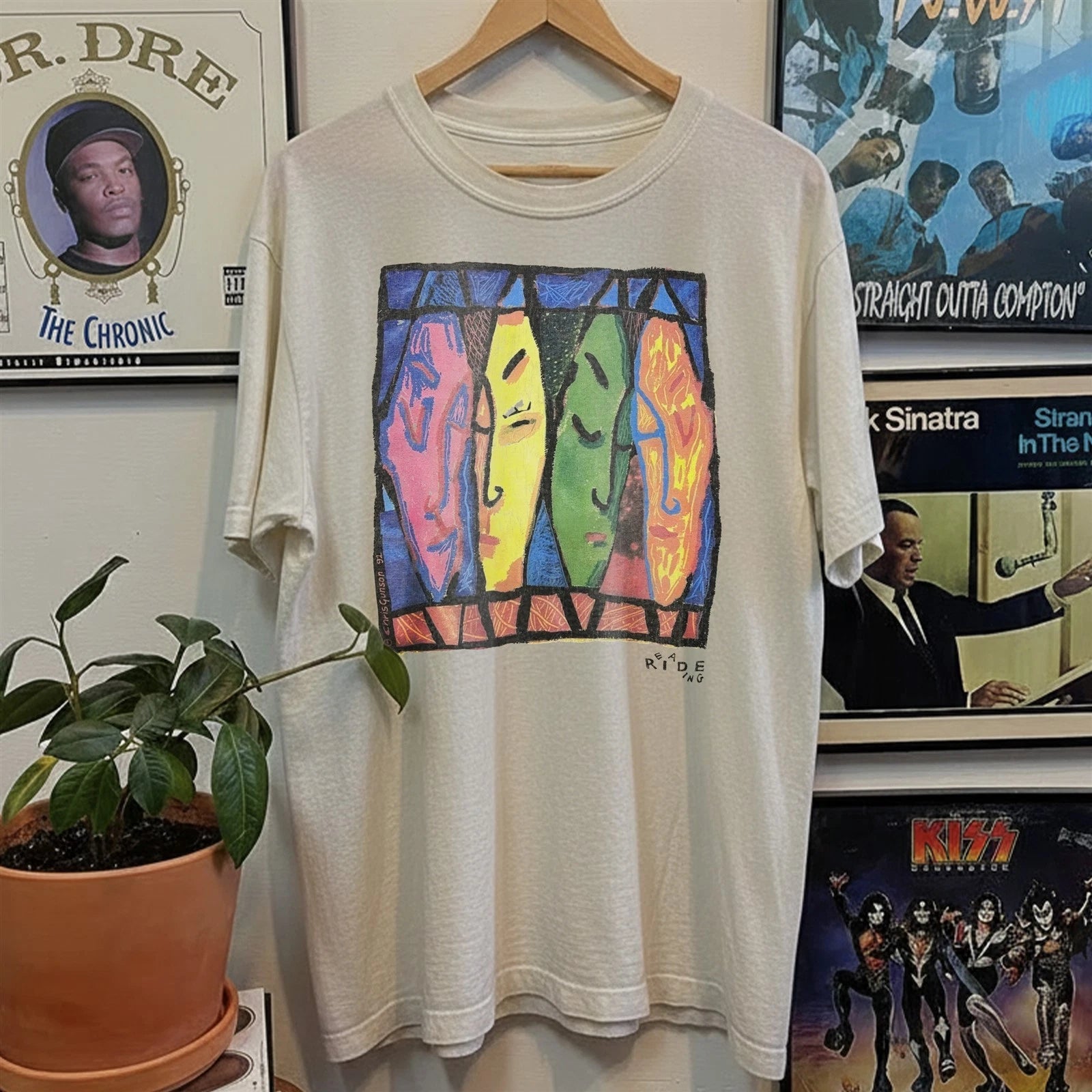 1992 Ride Reading Festival - Aged T-Shirt White M