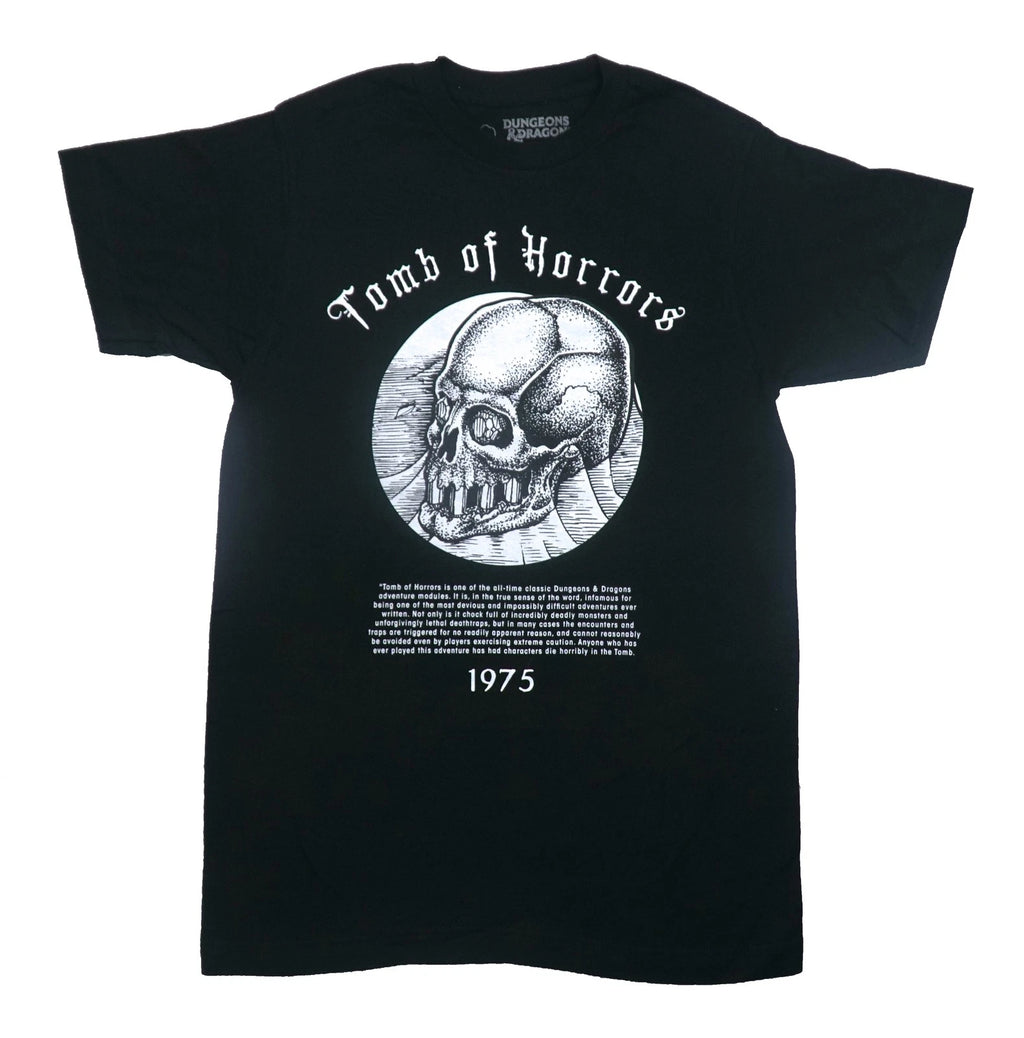 Dungeons & Dragons Mens T-Shirt - Tomb of Horror Module Description 1975
