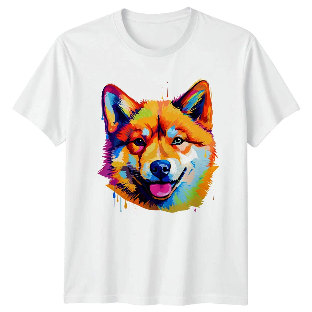 Colorful Shiba Inu Face T-Shirt Dog Lover Gift For Him And Her