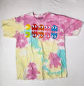 Pac-Man M Unisex Pink Tie Dye Ghosts Blinky Pinky Inky Clyde Retro Graphic Tee