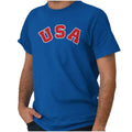 USA Tie Dye Patriotic 4th of July Cool Gift Womens or Mens Crewneck T Shirt Tee