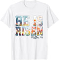 Funny DSesiogn He is Risen Boho Easter Christian Jesus Tee Gift Unisex T-Shirt