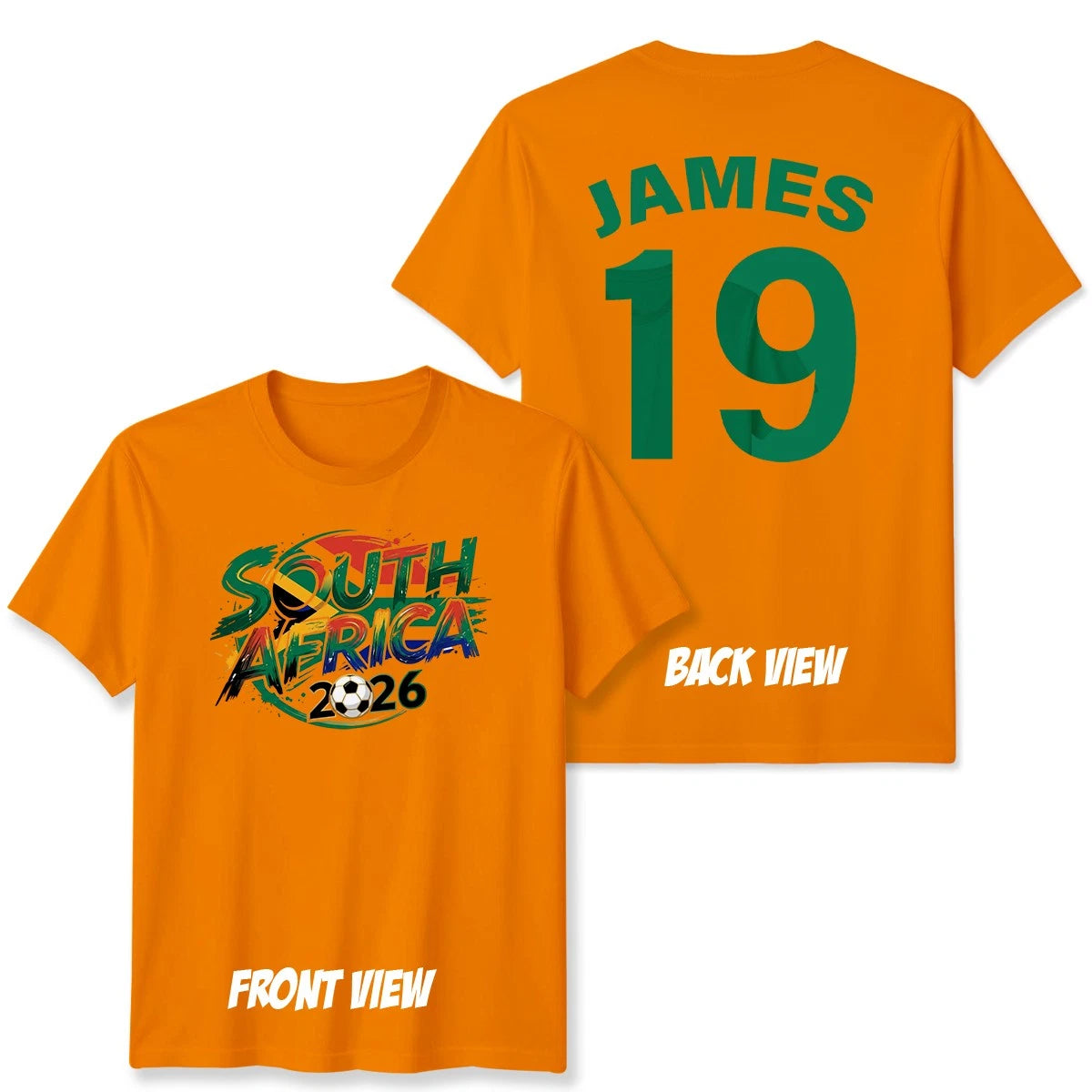 South Africa Unisex Personalized Custom Name And Number T Shirt Football Top