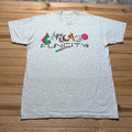 Vintage 80s Chicago Fun City Illinois Neon Pop Art Graphic Heather T-Shirt - XL