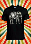 Elephant Drawing Ethnic Pattern Art Men Women Vest Tank Top Unisex T Shirt 577