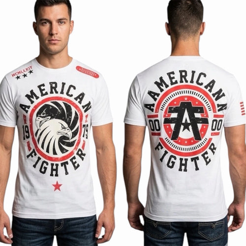 AMERICAN FIGHTER Vintage White BRADLEY Athletic Graphic T-shirt NWT